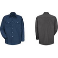 Navy Blue Heathered Poplin Shirt